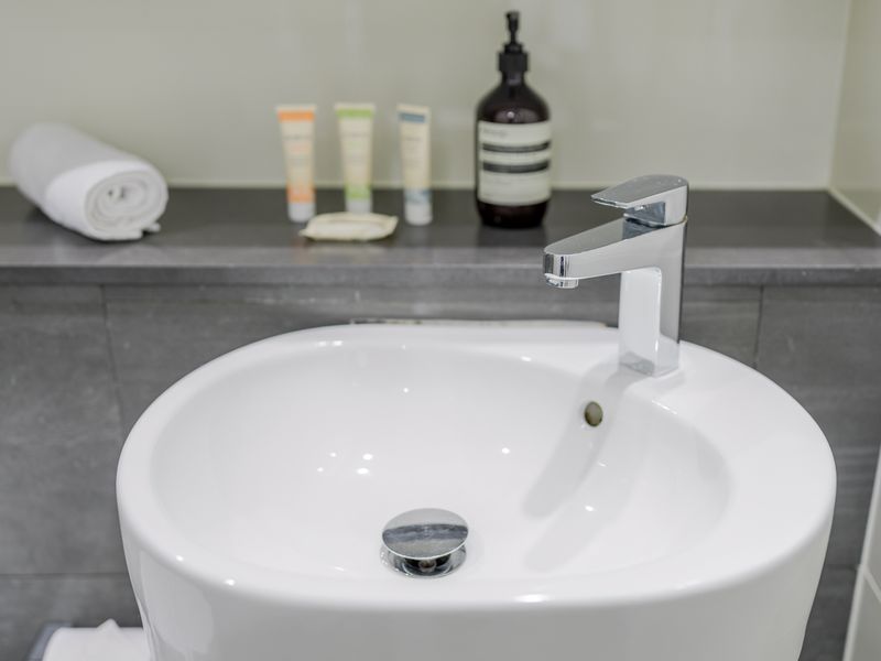 Minimalist basin with modern design details