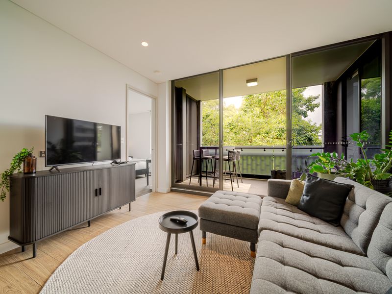 Stylish open-plan living with balcony access