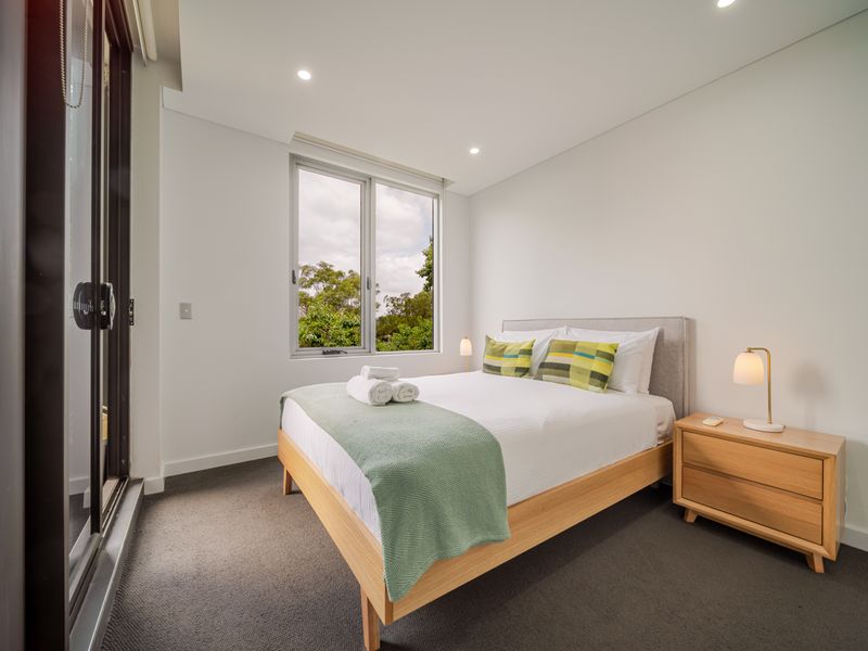 Minimalist bedroom with a calming atmosphere