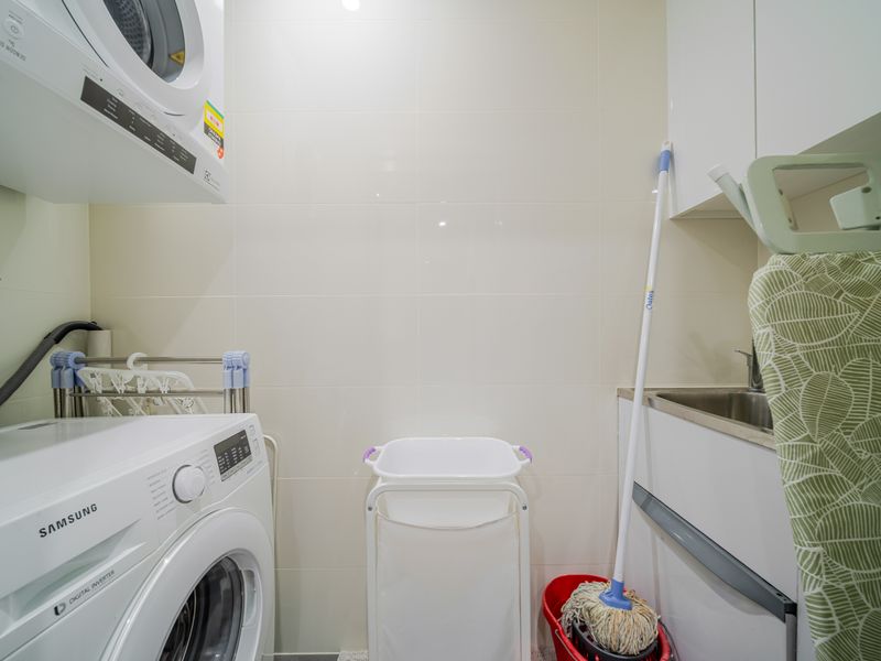 In-unit laundry for longer, hassle-free stays
