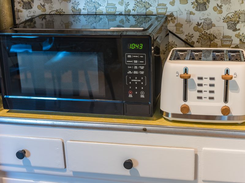 Convenient microwave and toaster for quick bites