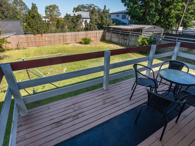 Sunny deck—perfect for morning coffee