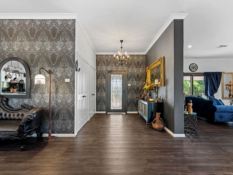 Stylish entryway with elegant décor touches.