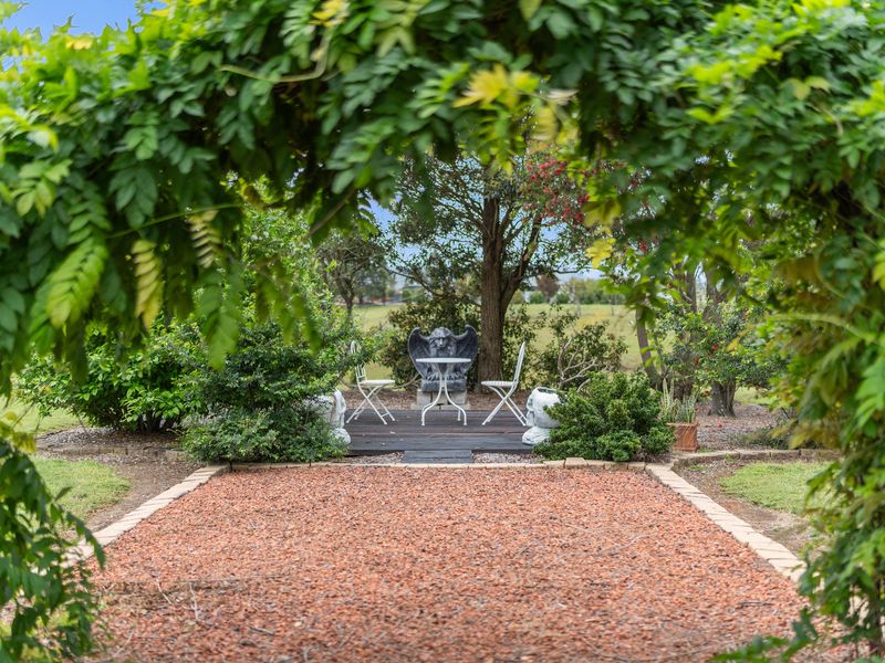 Quiet garden sitting area perfect for morning coffee