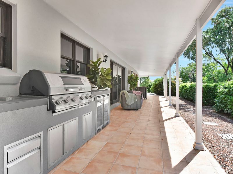 Outdoor gourmet BBQ kitchen ready for alfresco cooking