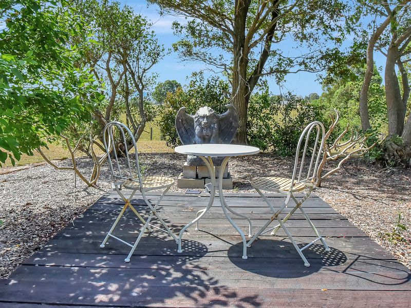 Quiet outdoor bistro setting perfect for morning coffee
