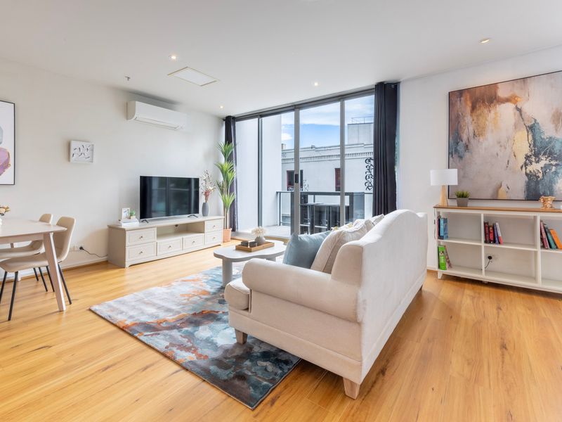 Bright open-plan space with modern furnishings