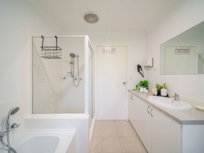 Modern bathroom with generous bench space