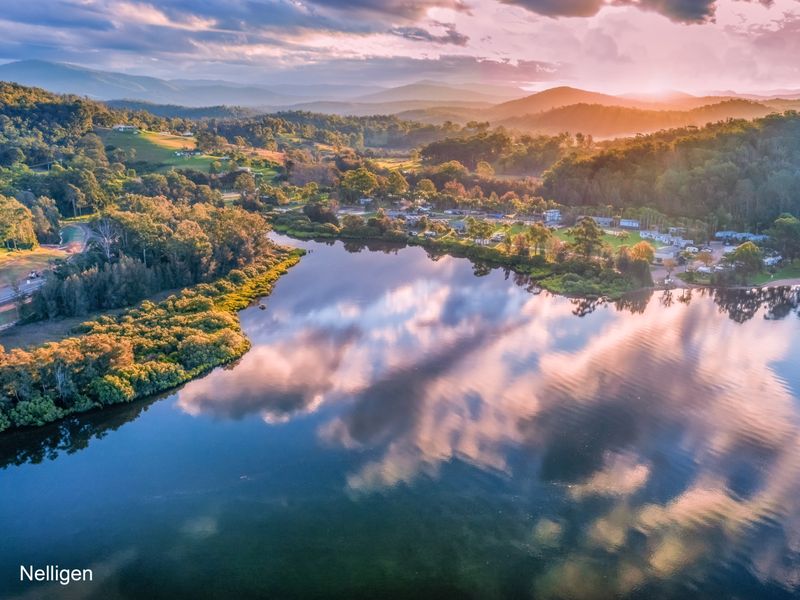 Stunning sunset reflections over the river