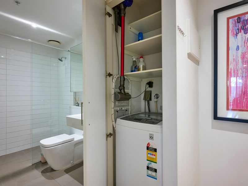 Internal laundry neatly tucked away for added convenience