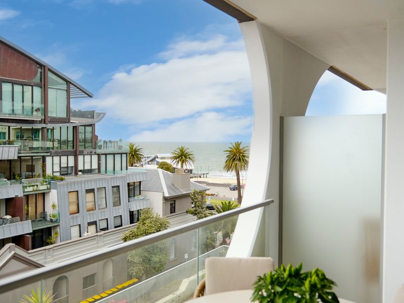 Private balcony with architectural views and fresh air