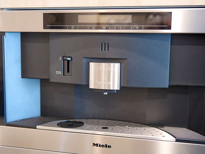 Built-in coffee machine for your morning brew