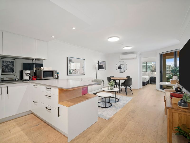 Open-plan living with seamless flow from kitchen to lounge.
