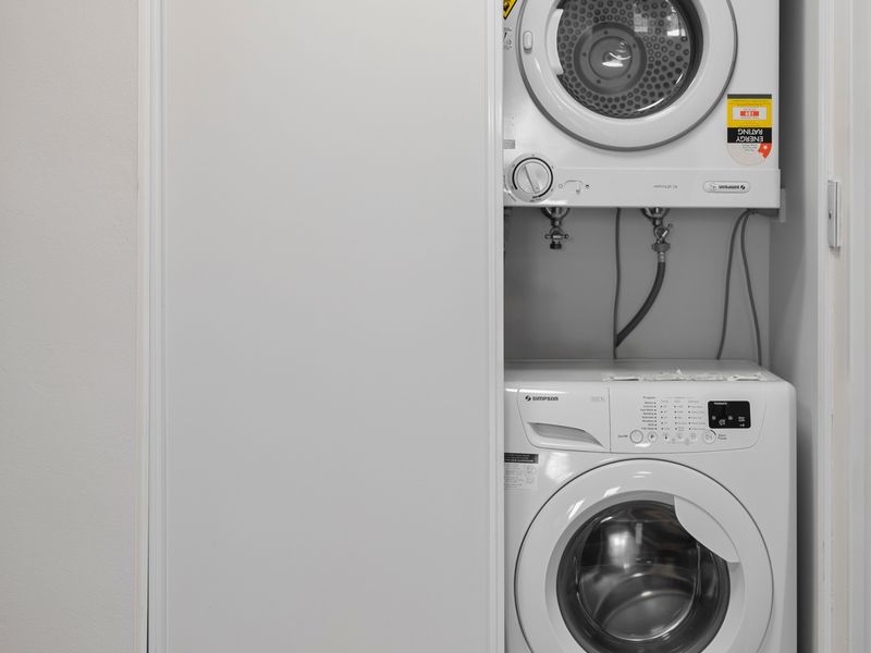 In-unit laundry with washer and dryer for added convenience.
