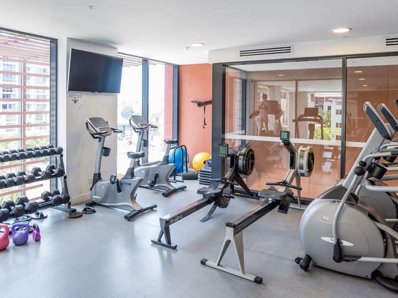 Fully equipped gym available for guest use