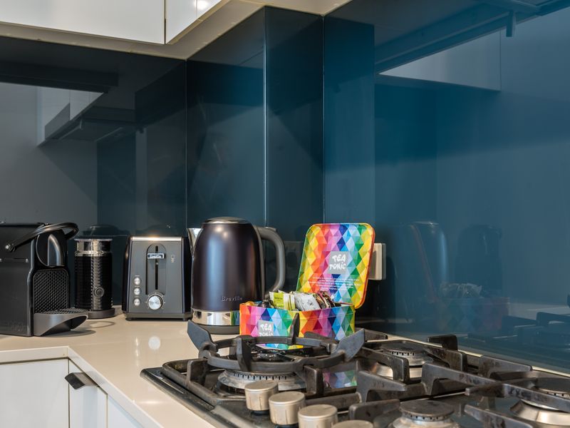Well-appointed kitchen with essentials for cooking at home