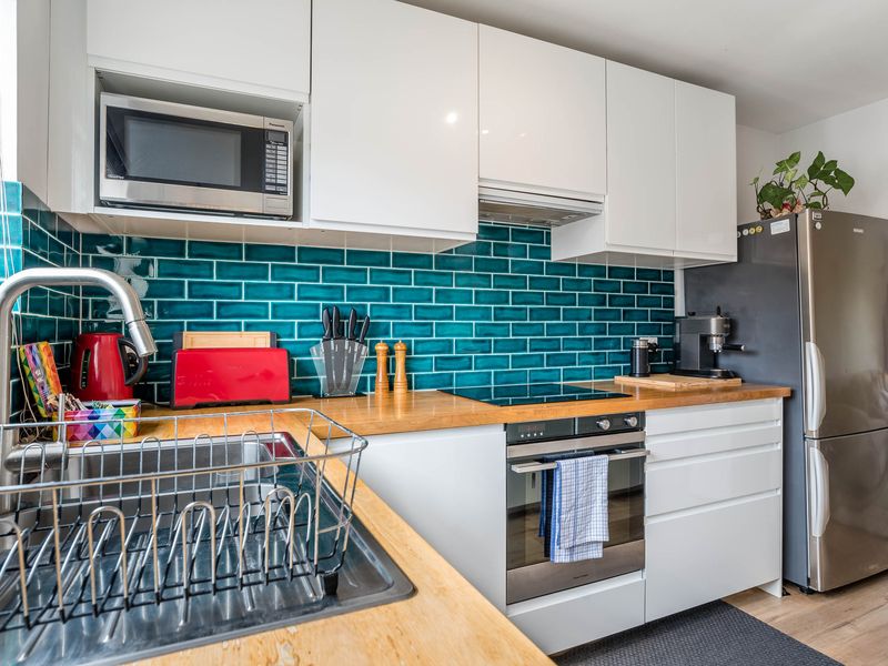 Fully equipped kitchen with modern appliances