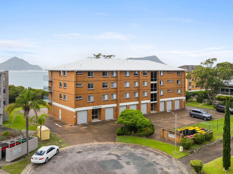 Exterior view of the building where the apartment is located
