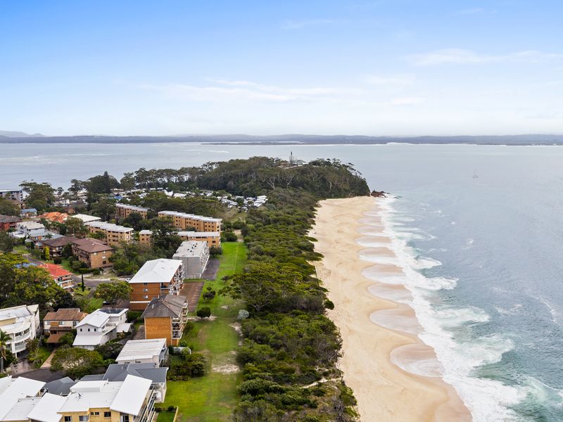 Aerial view of the beautiful beach just moments from the property