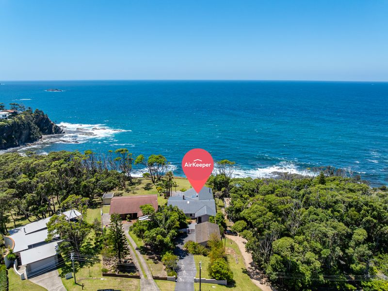Aerial view showing proximity to the coastline