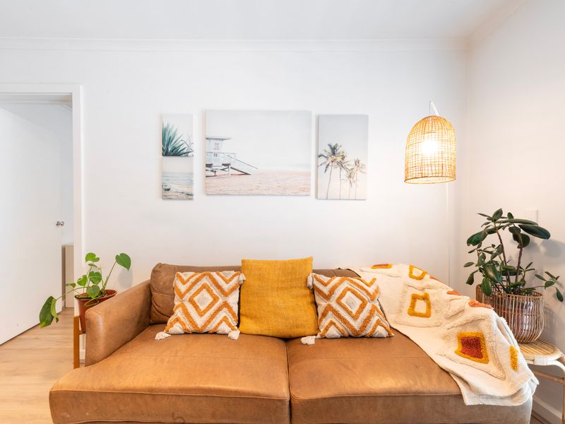 Inviting lounge space with plush seating and soft textures