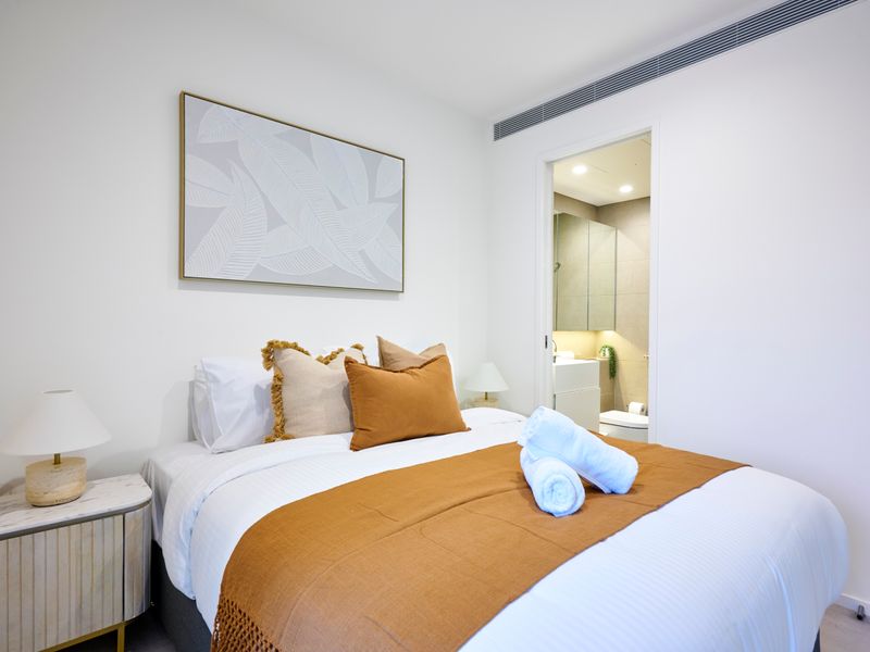 Light-filled bedroom designed for restful sleep