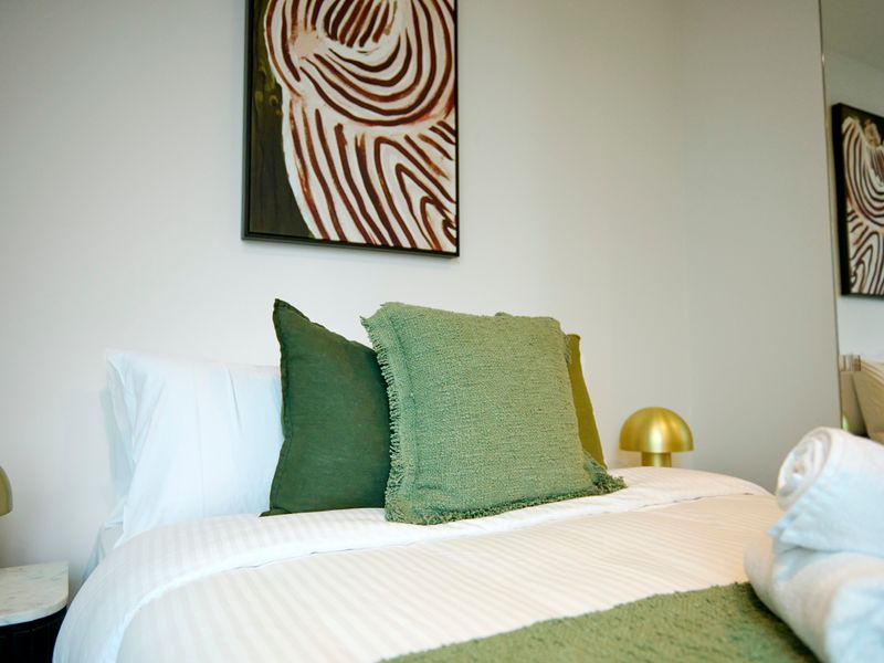 Elegant bedroom styling with modern accents