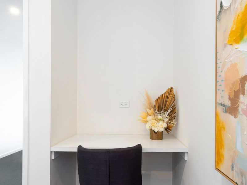 Compact study nook ideal for remote work or study.