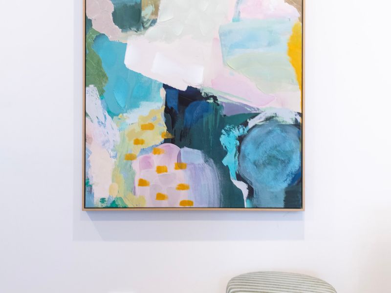 Designer art feature adding a contemporary touch.