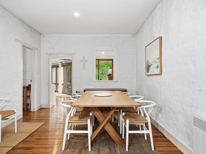 Open dining space with charming character details