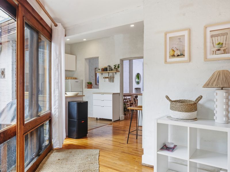 Welcoming entry with warm timber accents