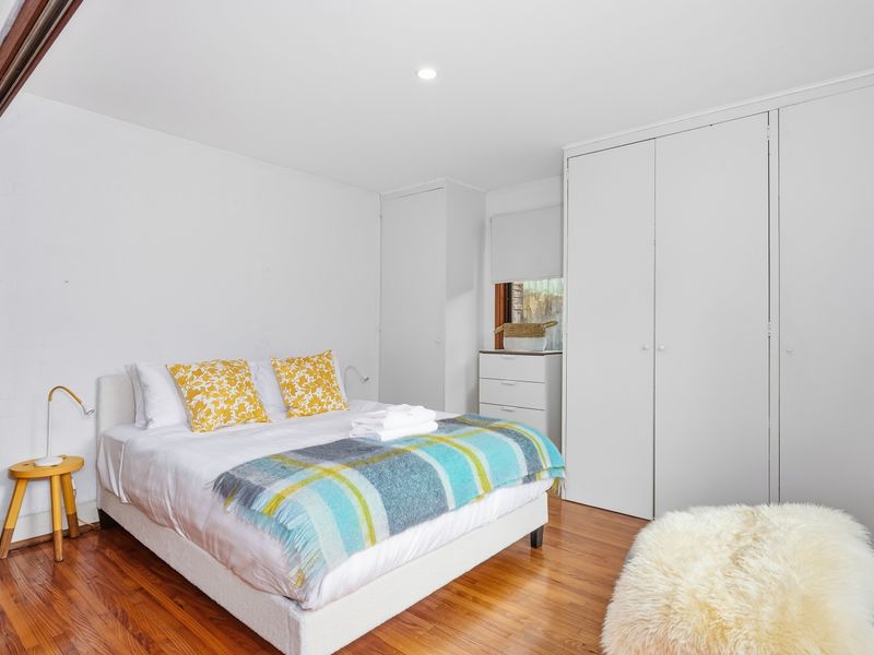 Comfortable bedroom with built-in storage