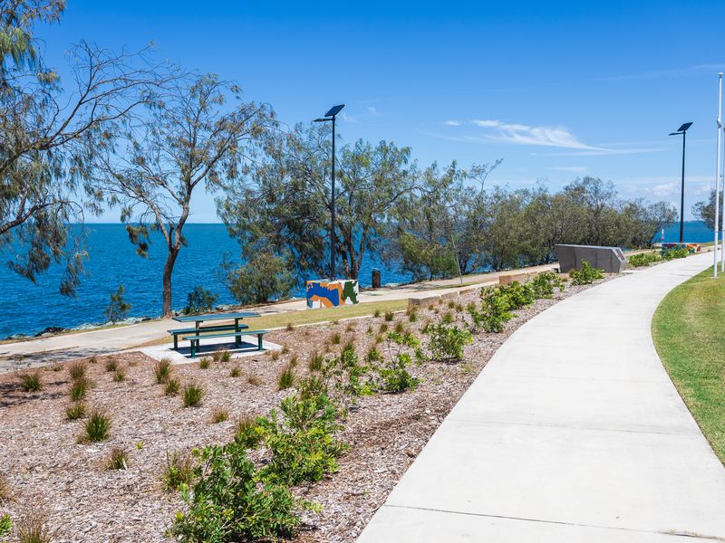 Relax along the beautiful waterfront paths with plenty of spots to sit and enjoy the view.