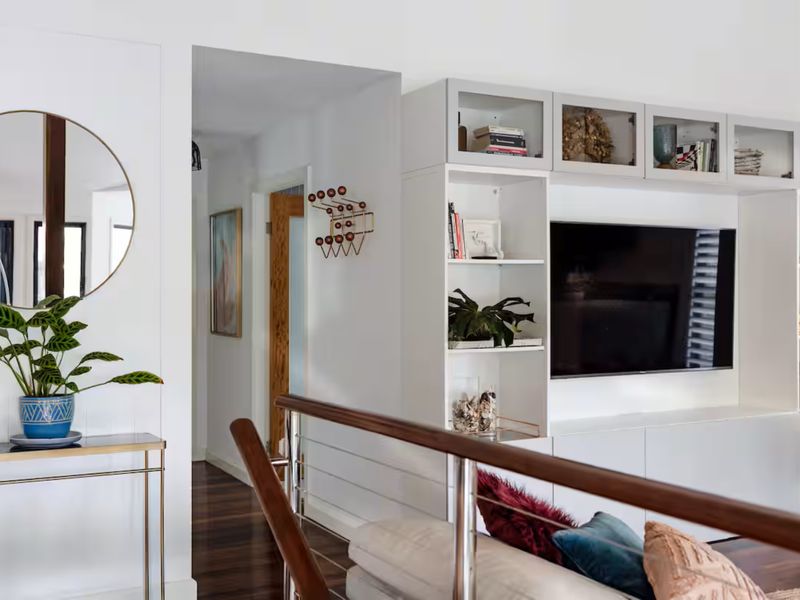 Built-in entertainment space for cozy evenings