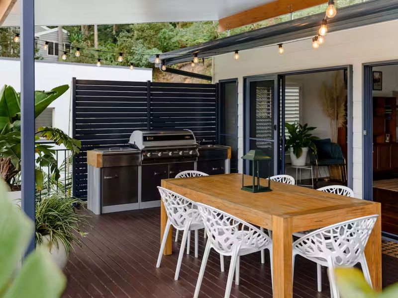 Private outdoor dining area for alfresco moments