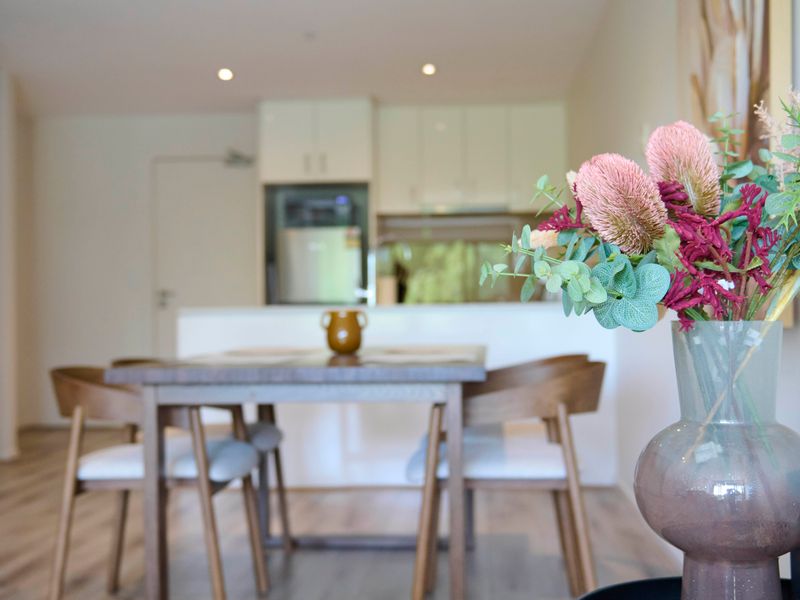 Dining table for 4 guests and Kitchen