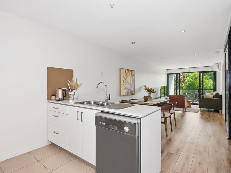 Kitchen and open plan living