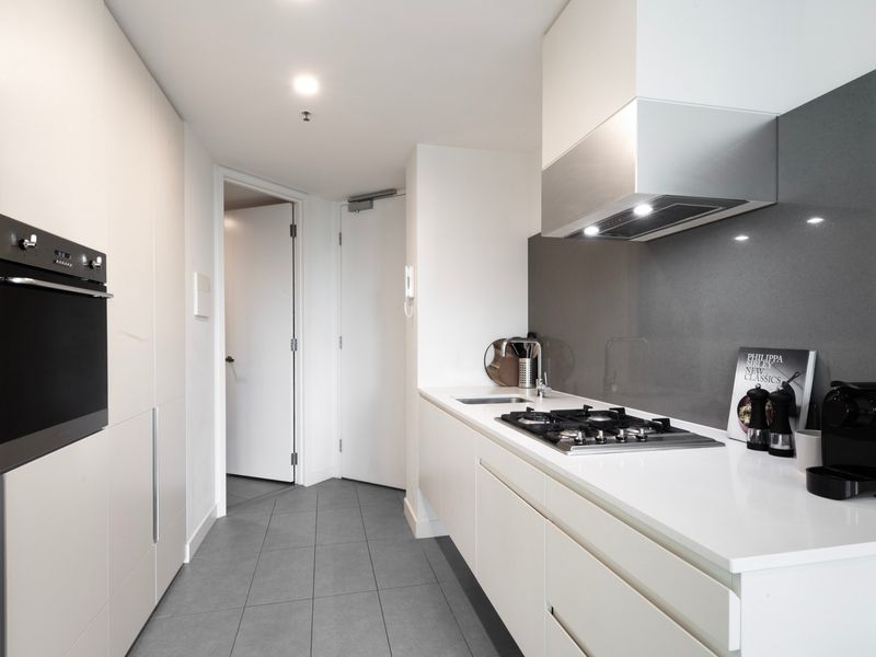 Kitchen with stove and oven