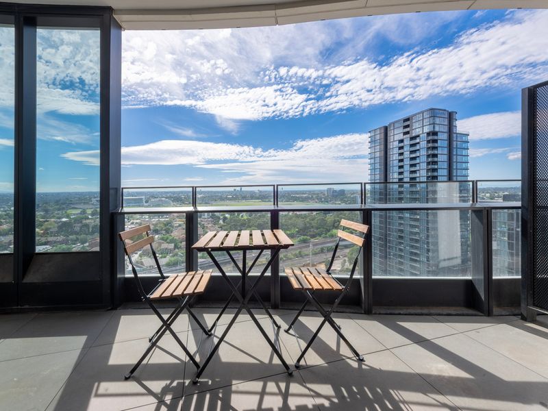 Private balcony—perfect for morning coffee or evening drinks with Melbourne Views
