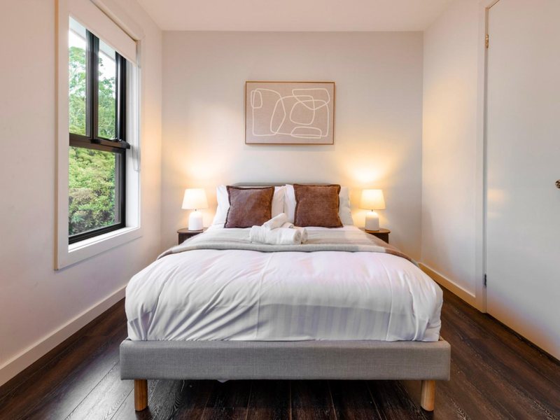 Bright and welcoming Double bedroom with styling and built-in storage.