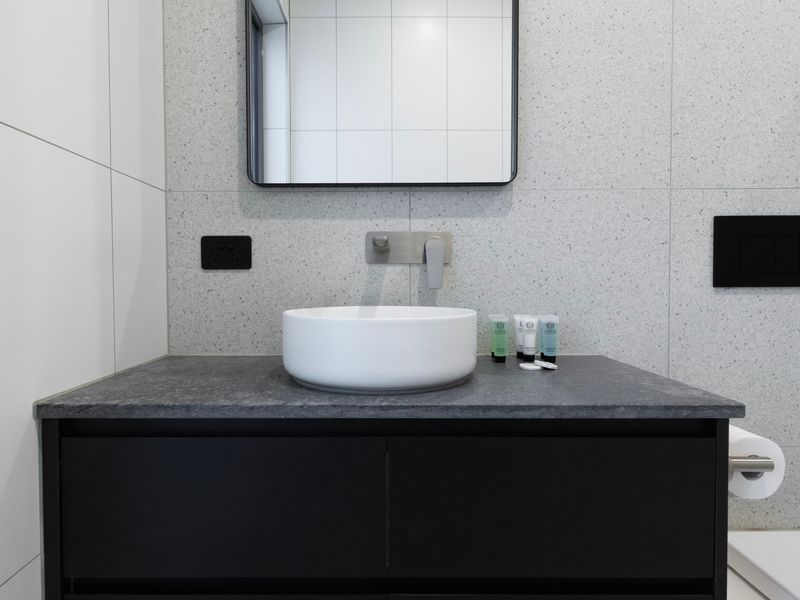 Private third bathroom ensuring ease for larger groups or extended stays