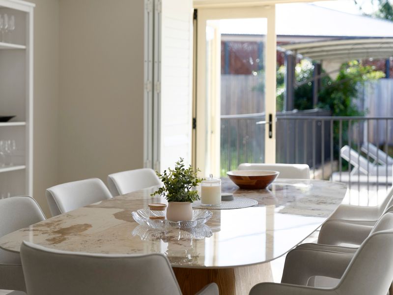 Gather around the dining table for shared meals with family and friends.