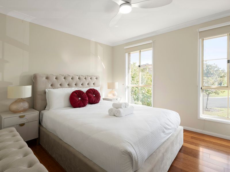 Enjoy peaceful garden views from the comfort of your bedroom.