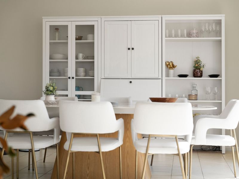 The open dining area flows seamlessly to the outdoor entertaining space.
