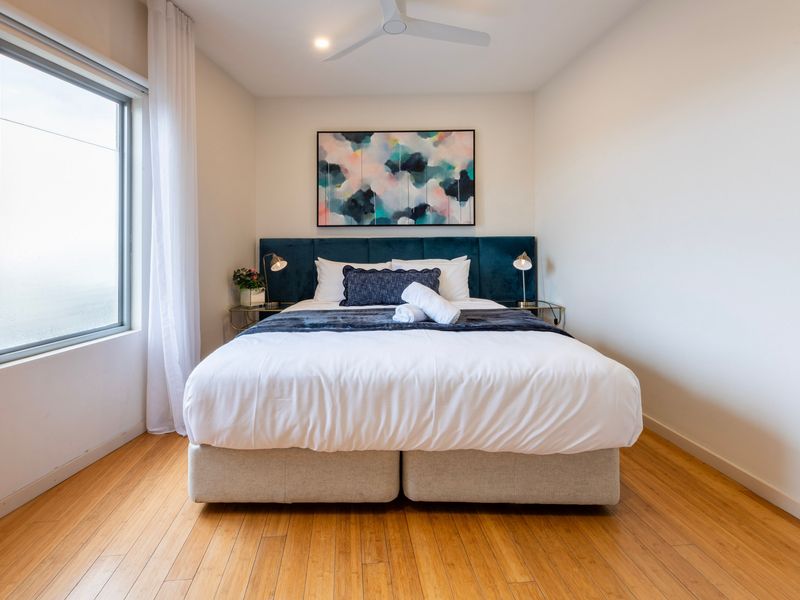 Spacious king bedroom designed for a restful night’s sleep.