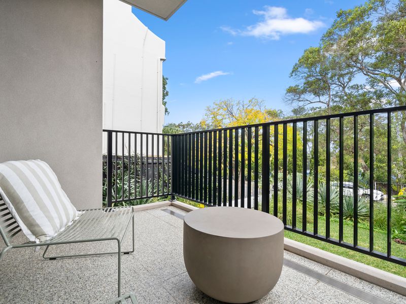 Balcony with garden views