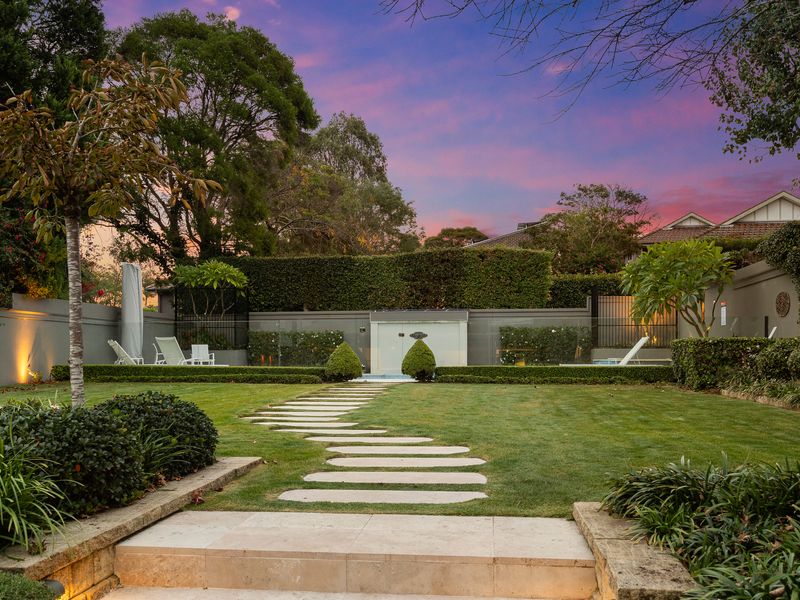 Twilight magic across the gardens