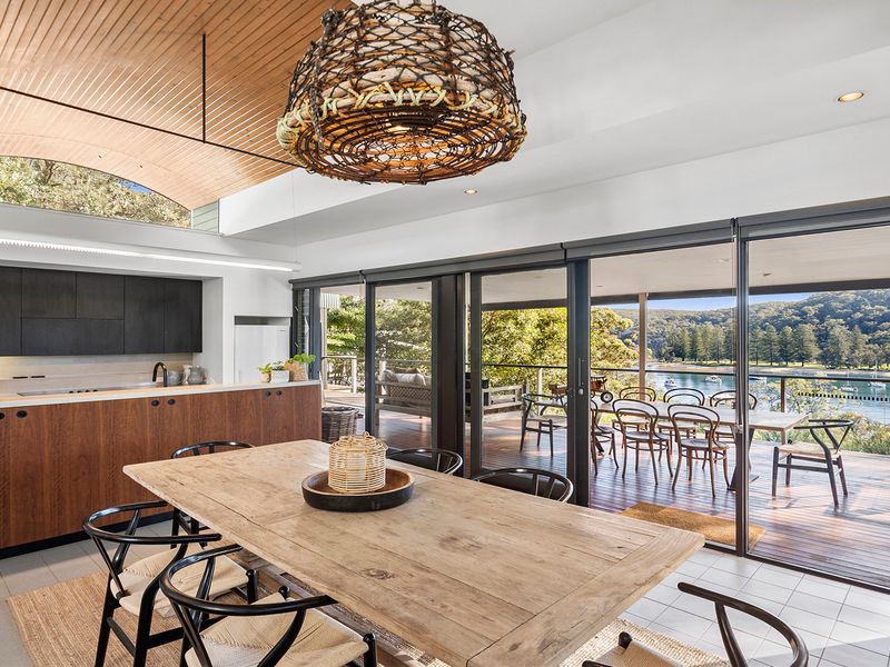Scenic cooking with waterfront glimpses