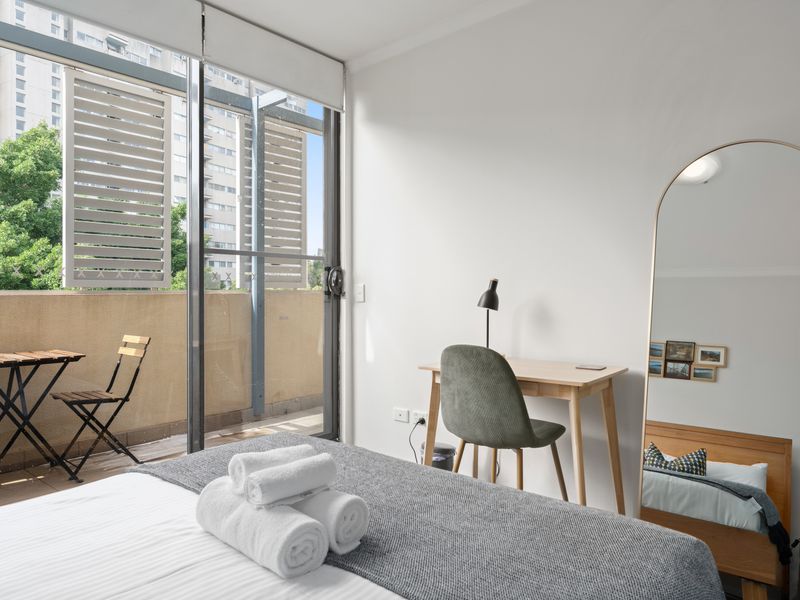 Wake up to fresh air with direct access to your private balcony from the bedroom.
