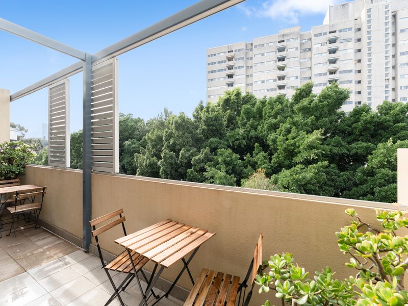 Enjoy your morning coffee while taking in the leafy outlook from the private balcony.